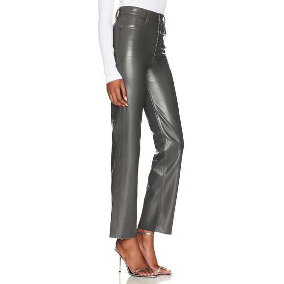 AGOLDE Recycled Leather 90's Pinch Waist Marker Gray NWT $348 Size 29 - Picture 2 of 9